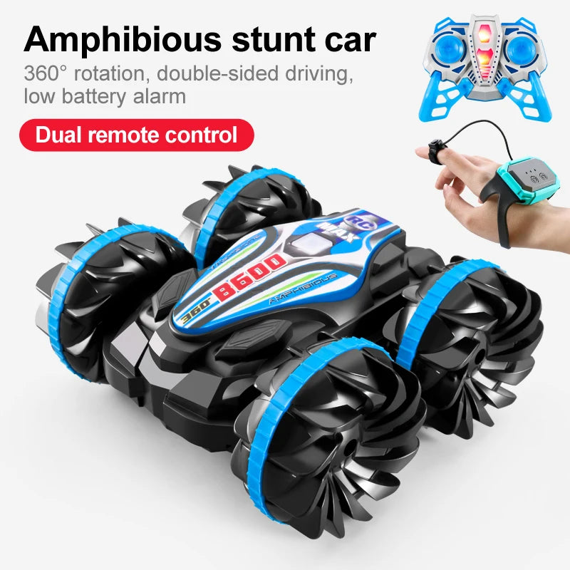 Amphibious Remote Control Car & Boat - 2.4G Waterproof 4WD Stunt Vehicle for All Terrain Fun