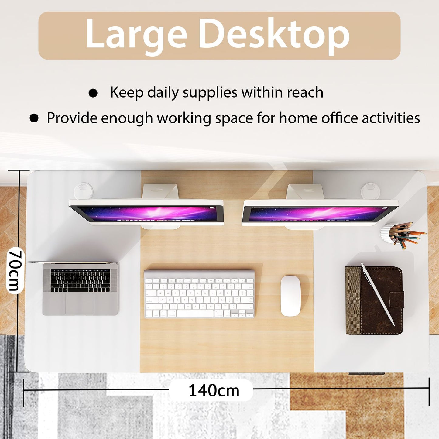 Transform Your Workspace: Electric Height Adjustable Standing Desk with USB Charging Port