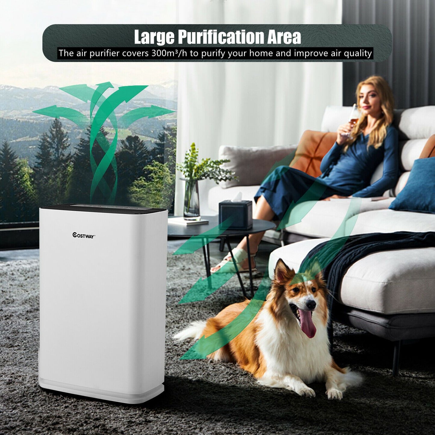 Ultimate 4-Layer Air Purifier with Easy Replaceable Filter for Fresh, Clean Air