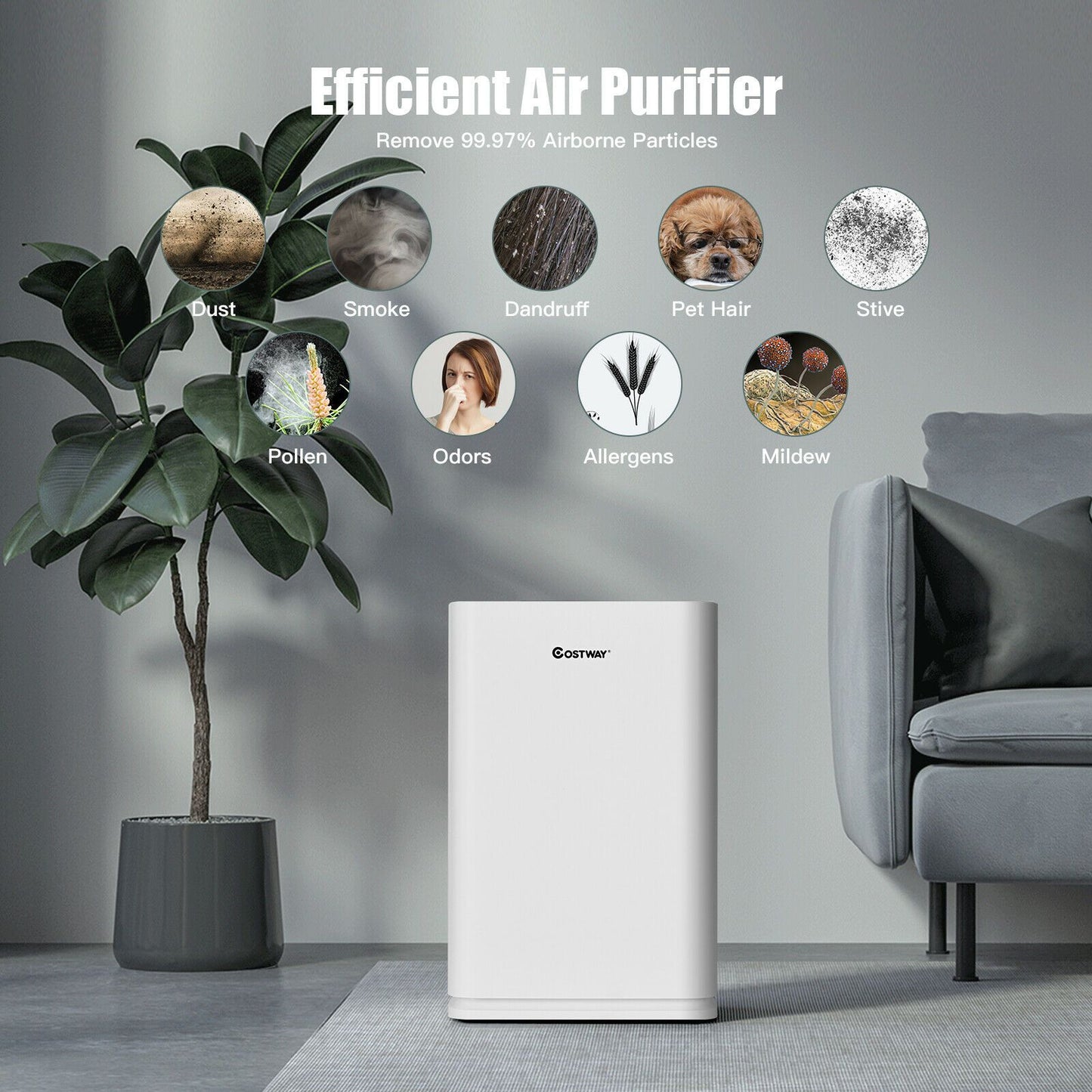 Ultimate 4-Layer Air Purifier with Easy Replaceable Filter for Fresh, Clean Air