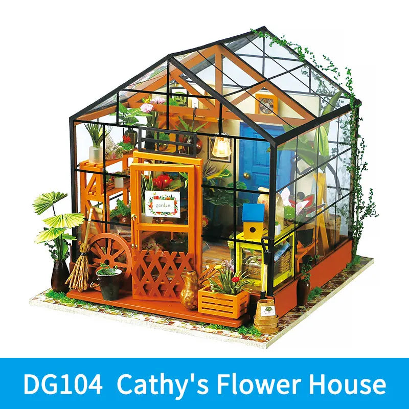 Enchanting DIY Wooden Miniature Dollhouse Kit - 1:24 Scale Handmade Model for All Ages