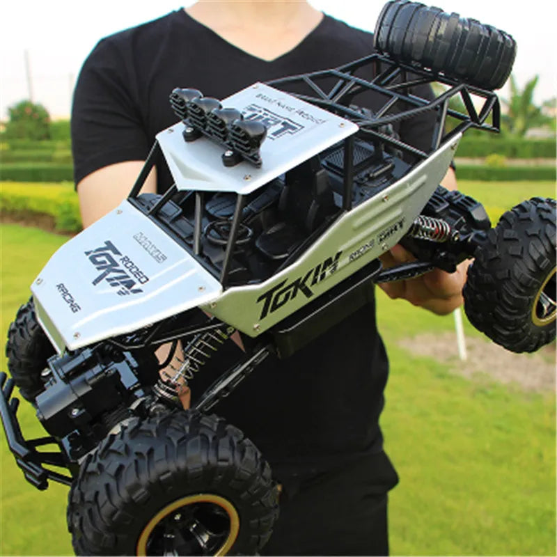 4WD Remote Control Off-Road RC Car with LED Lights - Perfect Gift for Boys and Kids!