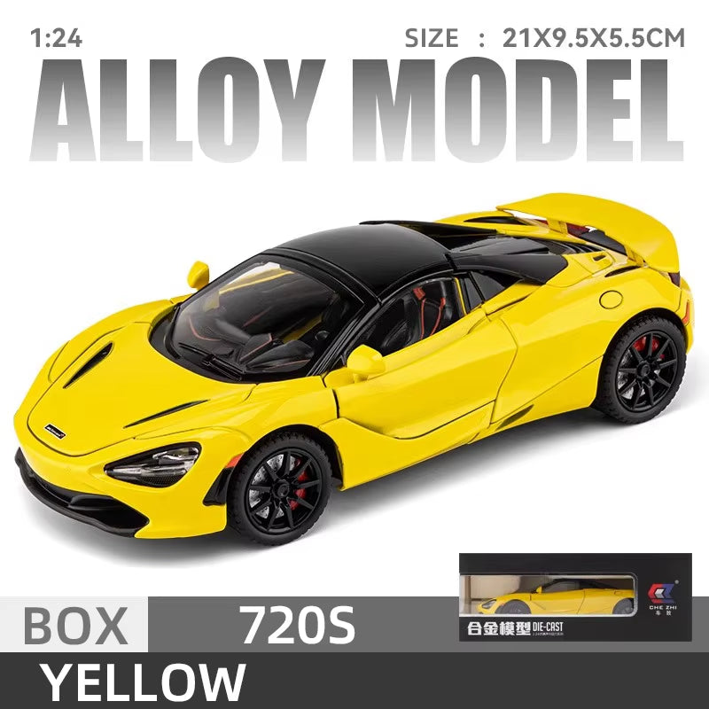 Mclaren 720S 1:24 Diecast Model Car with Sound & Light - Perfect Gift for Boyfriends and Kids!