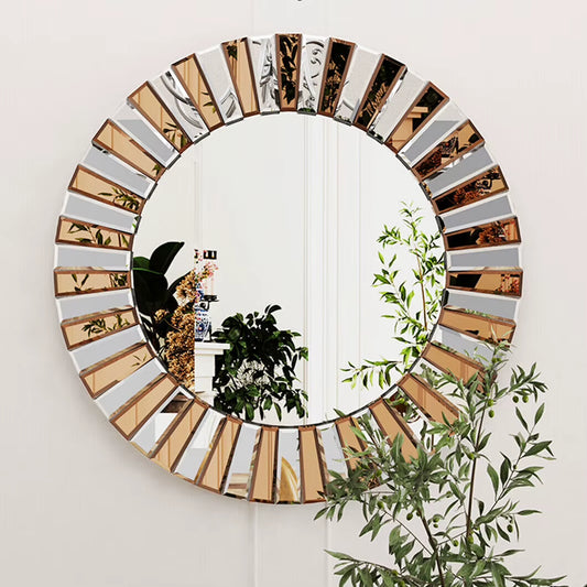 Elevate Your Space with XL Enthusiasm Decorative Round Wall Mirror - Perfect for Entrance, Hallway, and Bathroom - Available in 60cm & 80cm