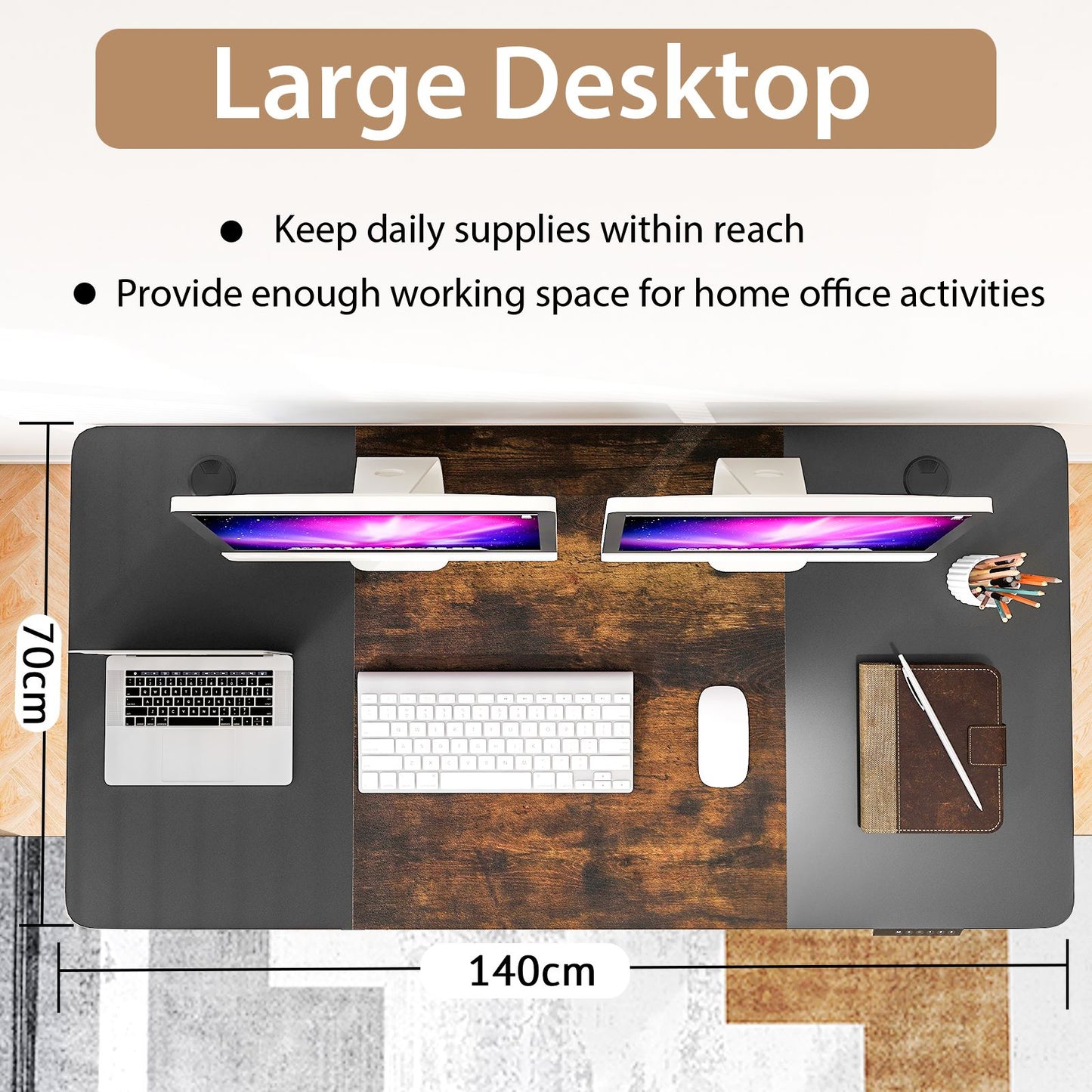 Transform Your Workspace: Electric Height Adjustable Standing Desk with USB Charging Port
