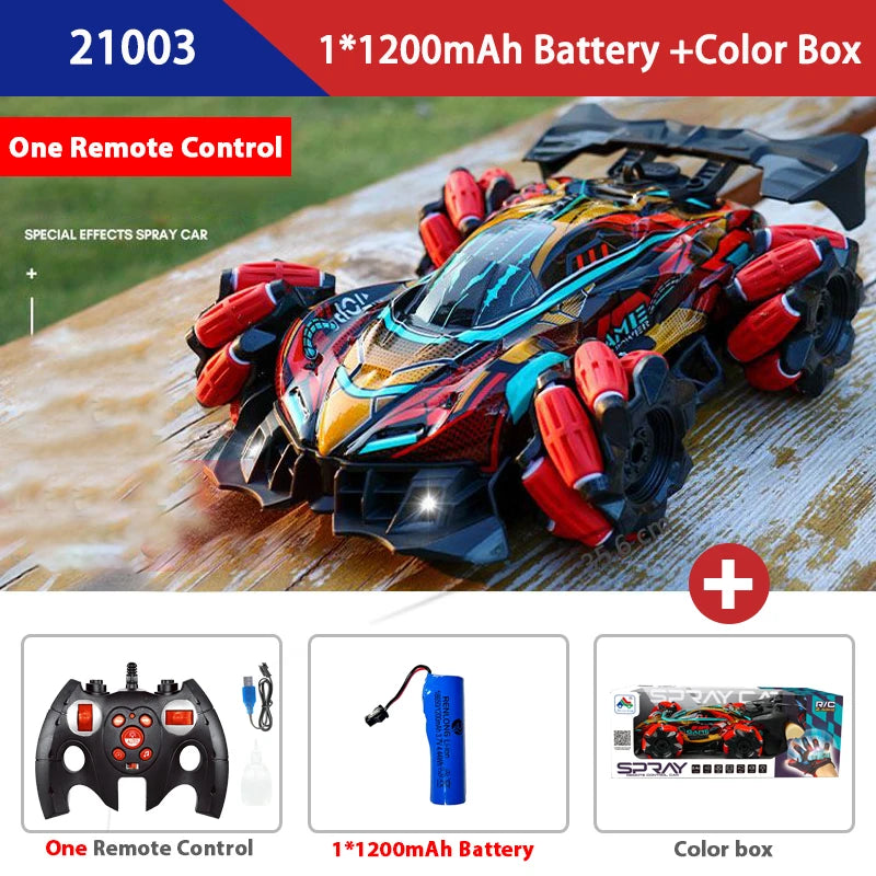 Wltoys F1 Drift RC Car - LED Lights, Music, 2.4G Gesture Control, 4WD Stunt Car for Kids