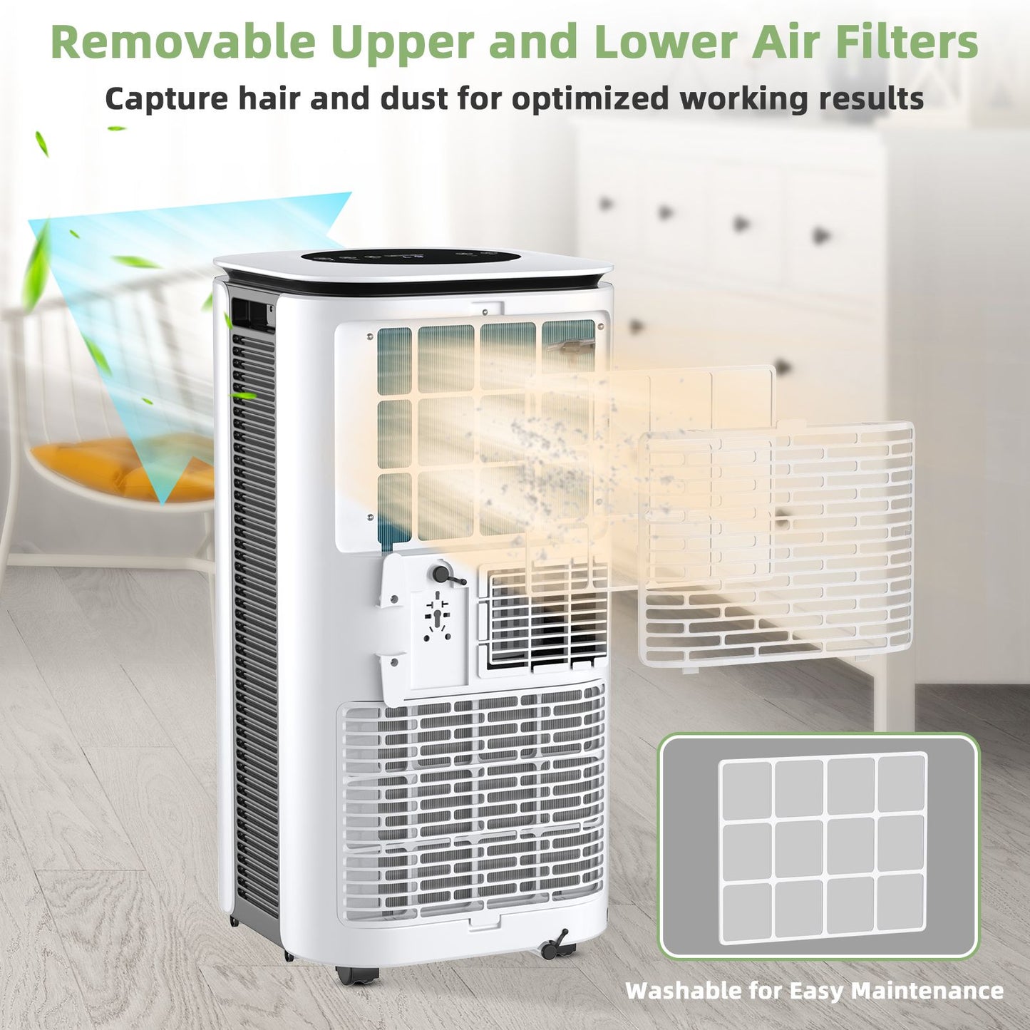 Stay Cool Anywhere: 4-in-1 Portable Air Conditioner 9000BTU with Remote Control