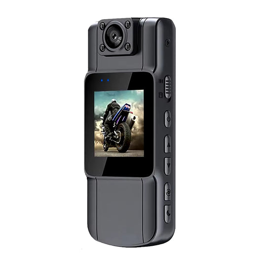 4K UHD Mini Body Camera with Audio and Video Recording, 150° Wide Angle, 180° Rotatable Lens, 7-Hour Battery Life, WiFi Connectivity
