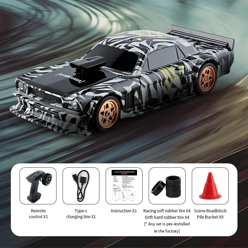 High-Speed 1/43 RC Drift Car - 2.4G Mini Remote Control Off-Road Racing Vehicle