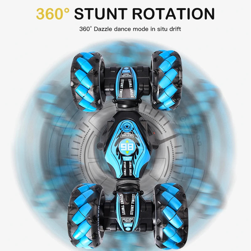 1:12 Scale 4WD RC Gesture Control Off-Road Stunt Car with Music & Lights - Perfect Gift for Boys!