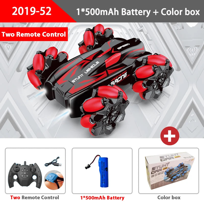 Wltoys F1 Drift RC Car - LED Lights, Music, 2.4G Gesture Control, 4WD Stunt Car for Kids
