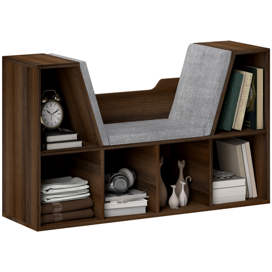 Cube Bookshelf & Reading Seat: Stylish Organizer with 6 Storage Cubes