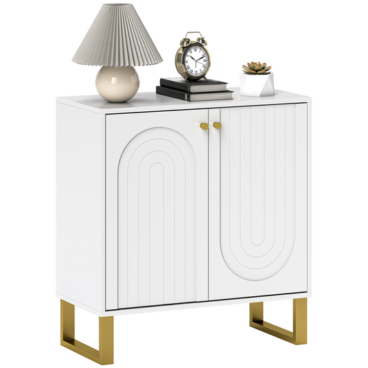 Elegant Sideboard with Adjustable Shelves & Stylish Arched Doors
