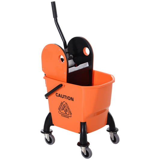 Ultimate Rolling Mop Bucket with Wringer & Easy-Clean Design