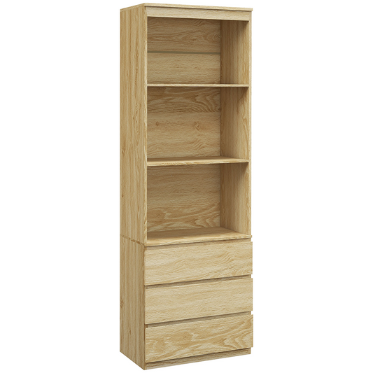 180cm Tall Oak Bookshelf: Stylish Storage & Display Solution