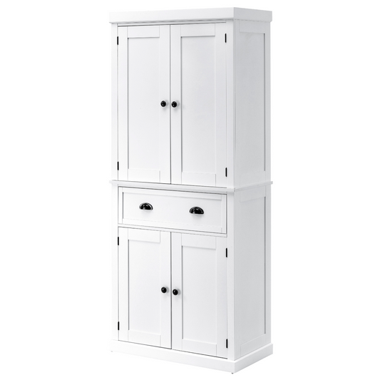 Elegant MDF Freestanding Kitchen Pantry Cabinet - Maximize Storage in Style