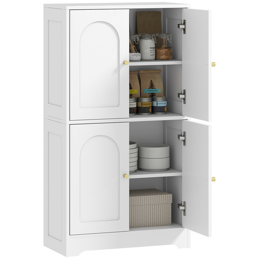 Elegant 110cm Kitchen Cupboard with Adjustable Shelves & Arched Doors