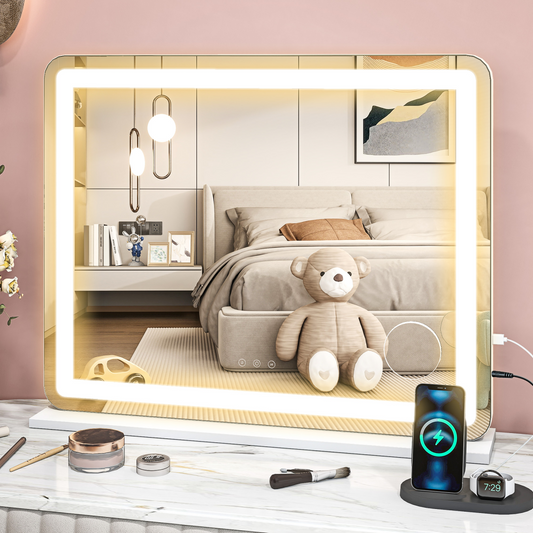 Illuminate Your Beauty: LED Vanity Mirror with 10X Magnification & USB
