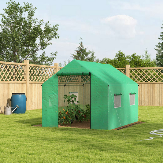 Compact Walk-In Greenhouse with UV Protection & Easy-Access Design