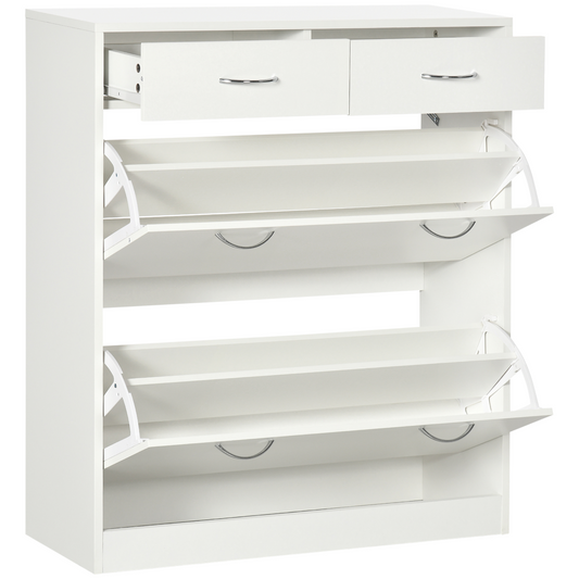 Stylish Slim Shoe Cabinet: Space-Saving Storage for 12 Pairs