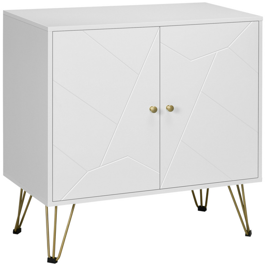 Elegant Freestanding Storage Cabinet with Adjustable Shelves