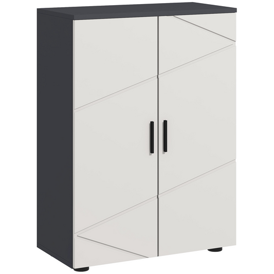 Kleankin Elegant Small Bathroom Storage Cabinet with Soft Close Doors