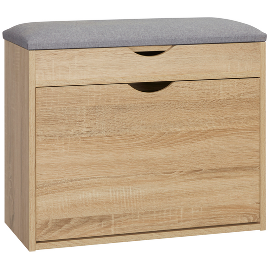 Stylish Shoe Bench with Cushion & Storage - Perfect for Entryways!