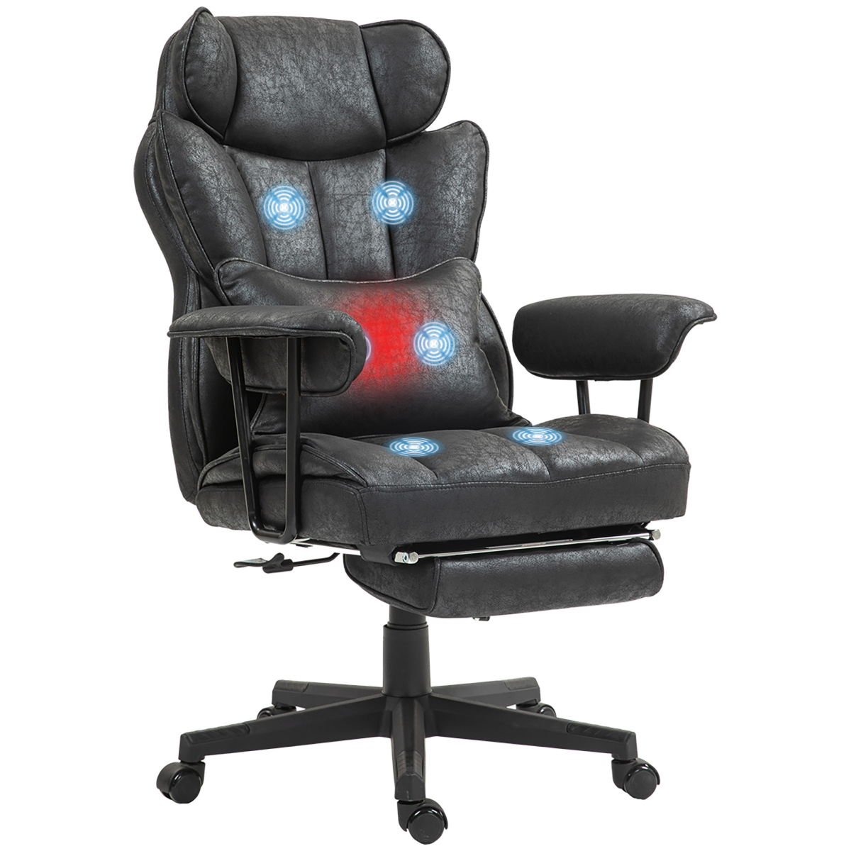 Heated Massage Office Chair - Relaxing Recline & Comfort in Style