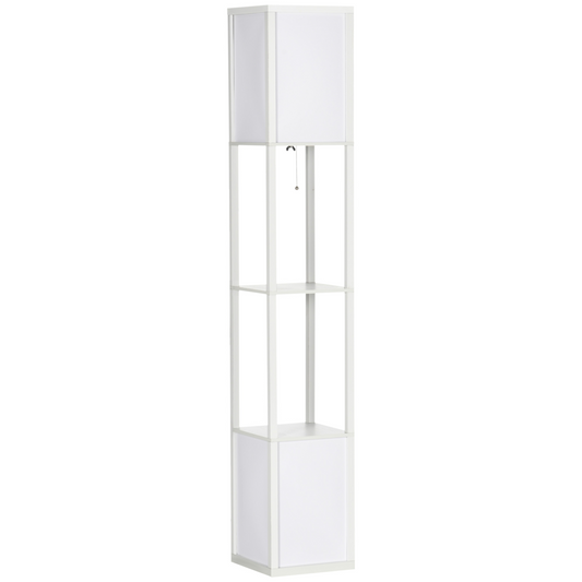 Versatile Dual Light Shelf Floor Lamp for Living Room & Bedroom