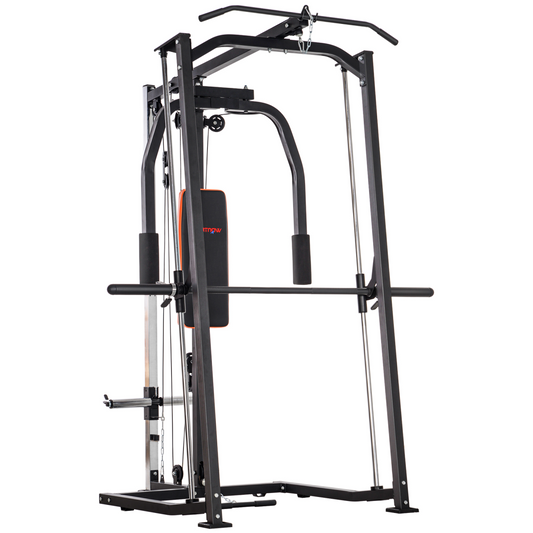 SPORTNOW Ultimate 3-in-1 Home Gym: Smith Machine, Power Cage & Cable System
