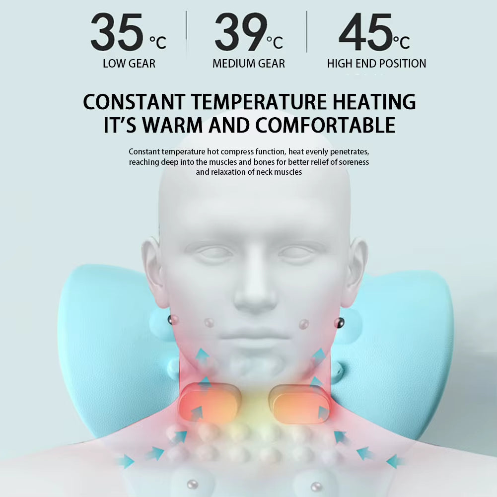 Multifunction EMS Electrotherapy Heating Cervical Ergonomic Acupressure Neck Pillow 