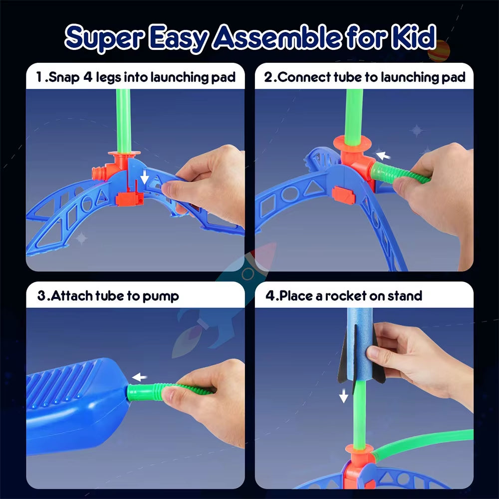 Air Rocket Foot Pump Launcher - Exciting Outdoor Toy for Kids, Perfect for Jumping Sports and Fun Games!