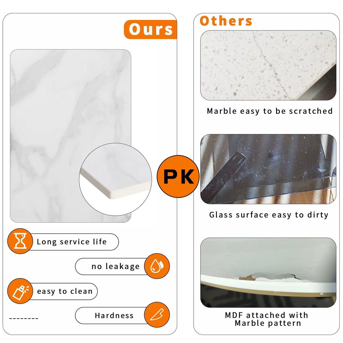 2 Tiers Solid Marble Sofa Side End Coffee Table Living Room Bedroom round Nesting Table Nightstand Metal Frame
