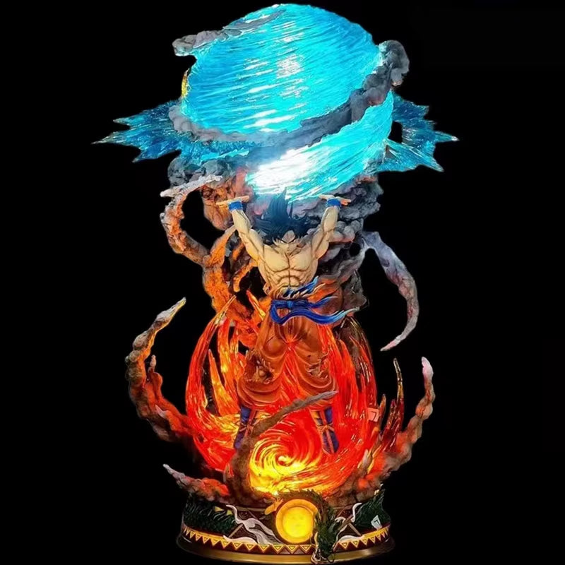 23Cm Anime Dragon Ball Goku Figure Super Spirit Bomb Son Goku Action Figures Gk Pvc Model Collection Model Toys Gifts