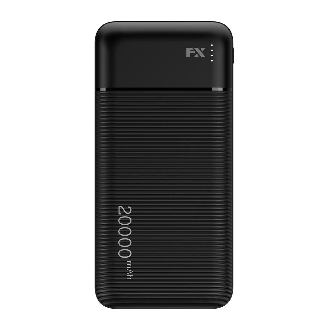FX 20000mAh Fast Charging Powerbank - 3A Type-C, Multi-Device Support, Black