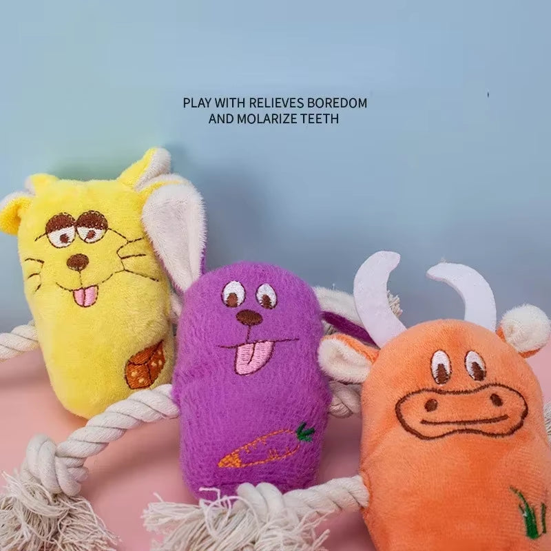 Soft Plush Mouse Pet Toys Animal Rabbit Durable Squeaky Sound Toys for Cat Dog Toy Dogs Chew Squeak Interesting Fleece Toys