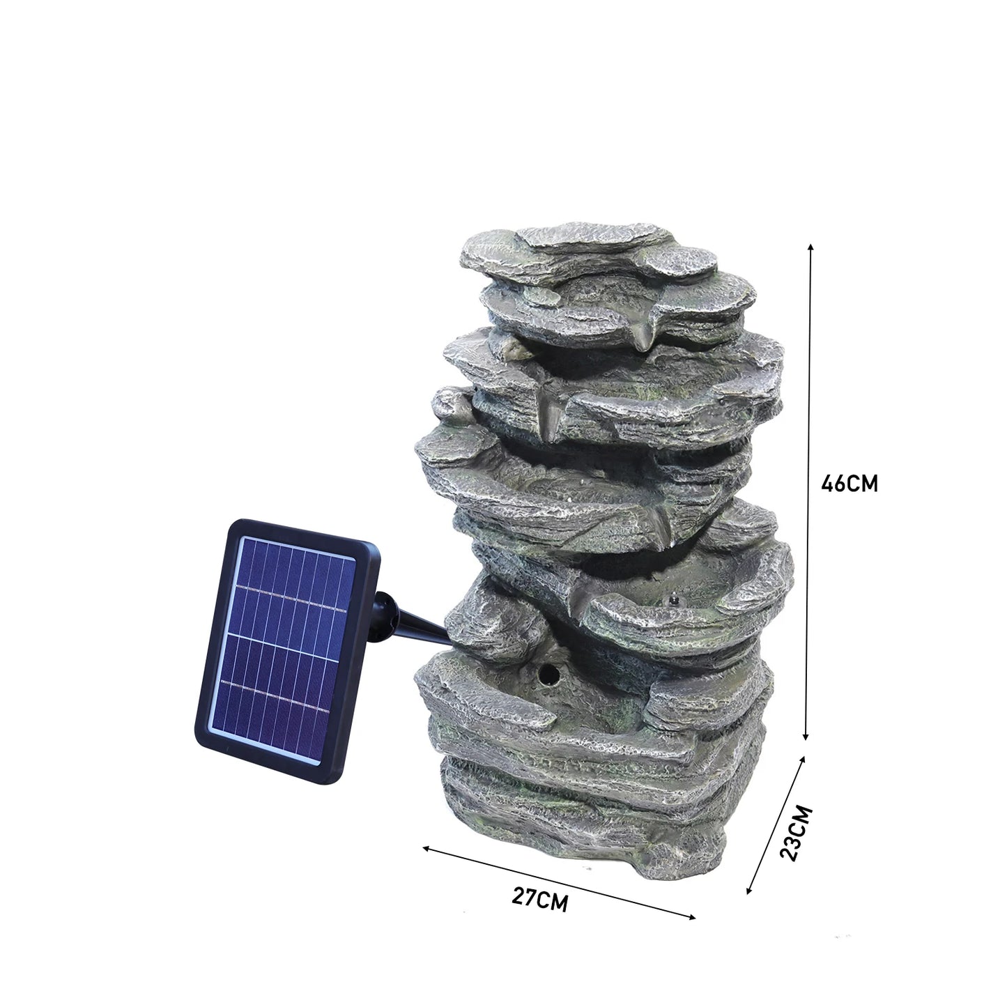 Outdoor LED Waterfall Fountain and Rockery Decor for Garden Enhancement