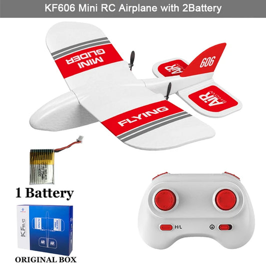 2.4G Mini RC Drone - EPP Foam Glider Electric Model Airplane for Kids - Remote Control Agricultural Flying Toy