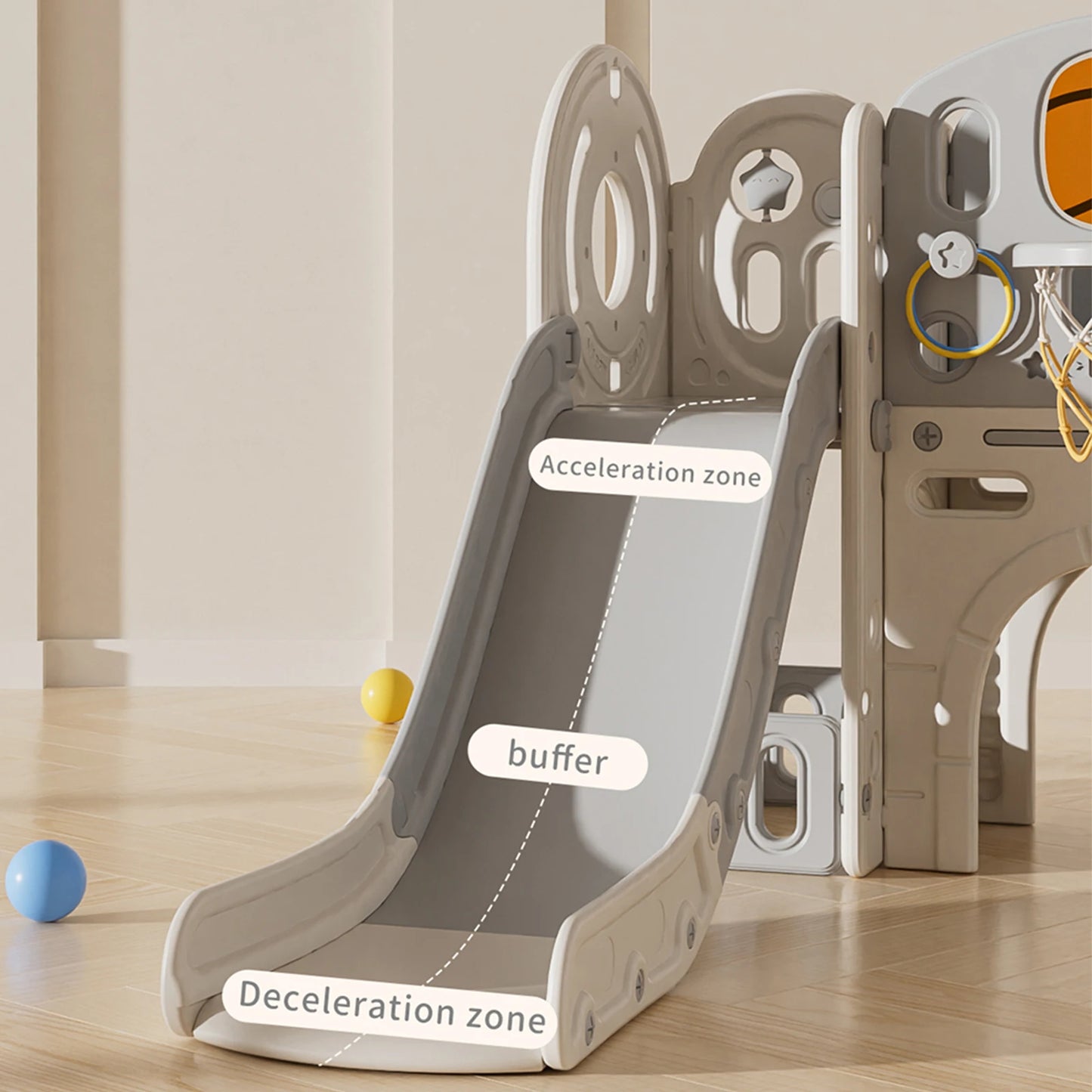 Fun Toddler Slide and Climber Playset with Basketball Hoop & Telescope - Perfect for Ages 1-3!