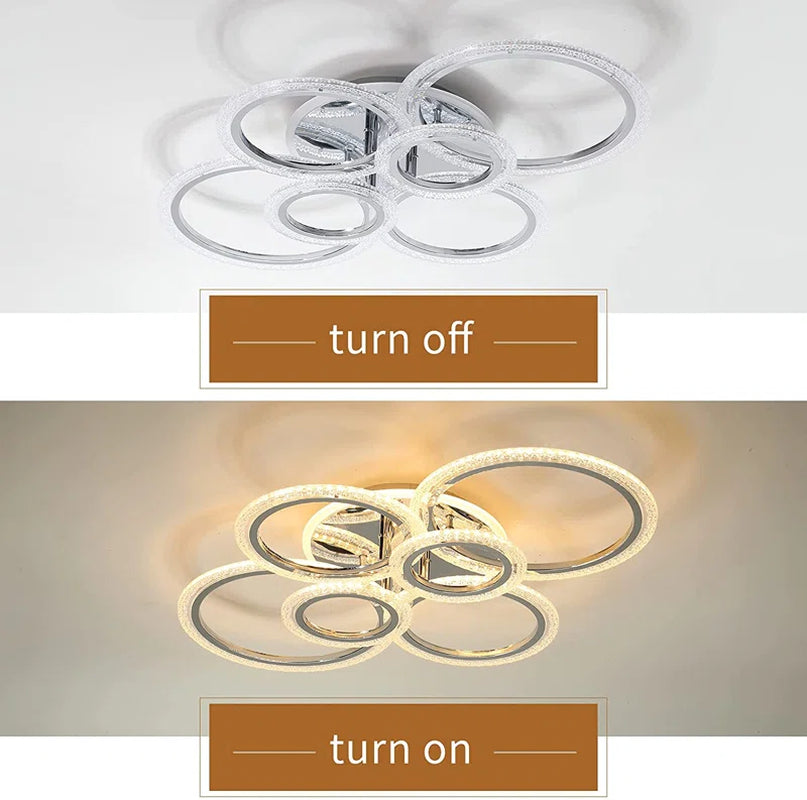 Elora 6-Light 80Cm Acrylic LED Flush Mount