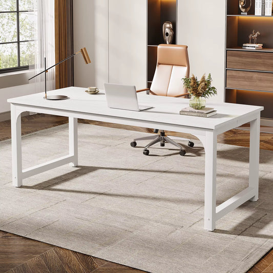 Modern Computer Desk Large Office Desk Computer Table Study Writing Desk Workstation for Home Office