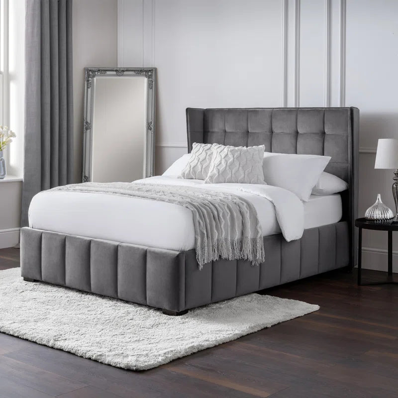 Mareike Upholstered Panel Bed with Mattress