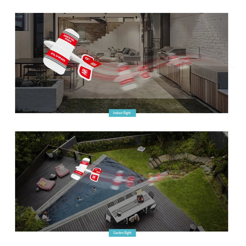 2.4G Mini RC Drone - EPP Foam Glider Electric Model Airplane for Kids - Remote Control Agricultural Flying Toy