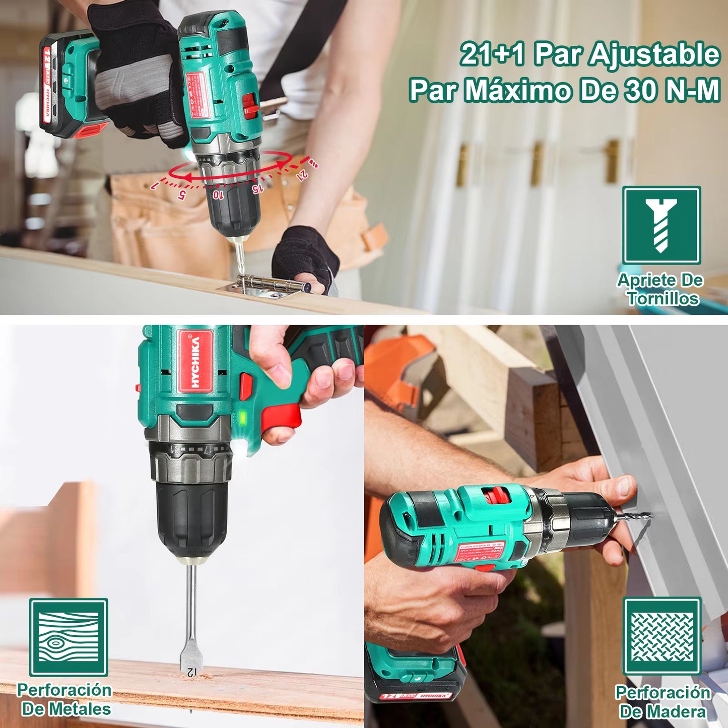Powerful 12V Cordless Screwdriver & Drill Set - Perfect for Metal, Wood, and Plastic!
