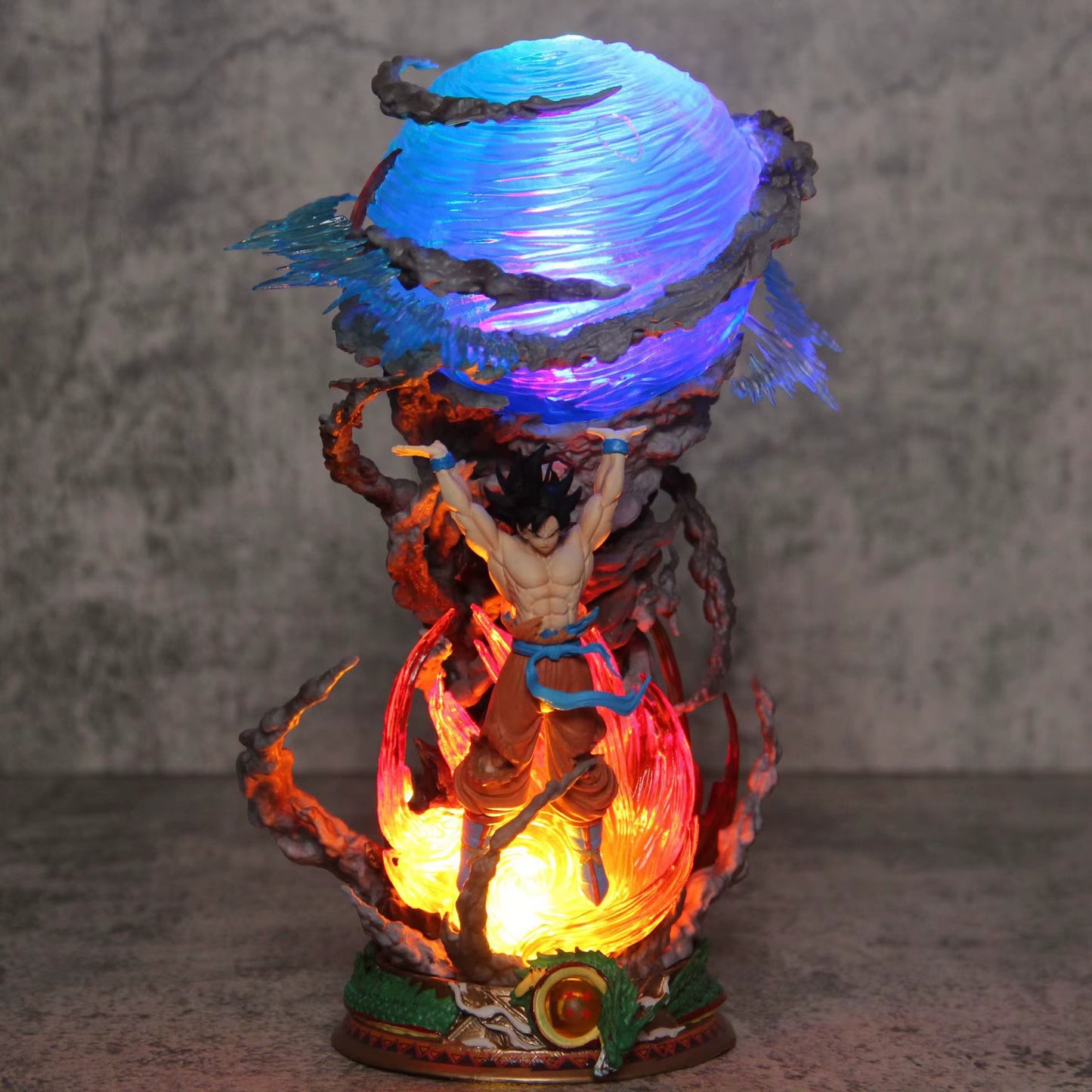 23Cm Anime Dragon Ball Goku Figure Super Spirit Bomb Son Goku Action Figures Gk Pvc Model Collection Model Toys Gifts