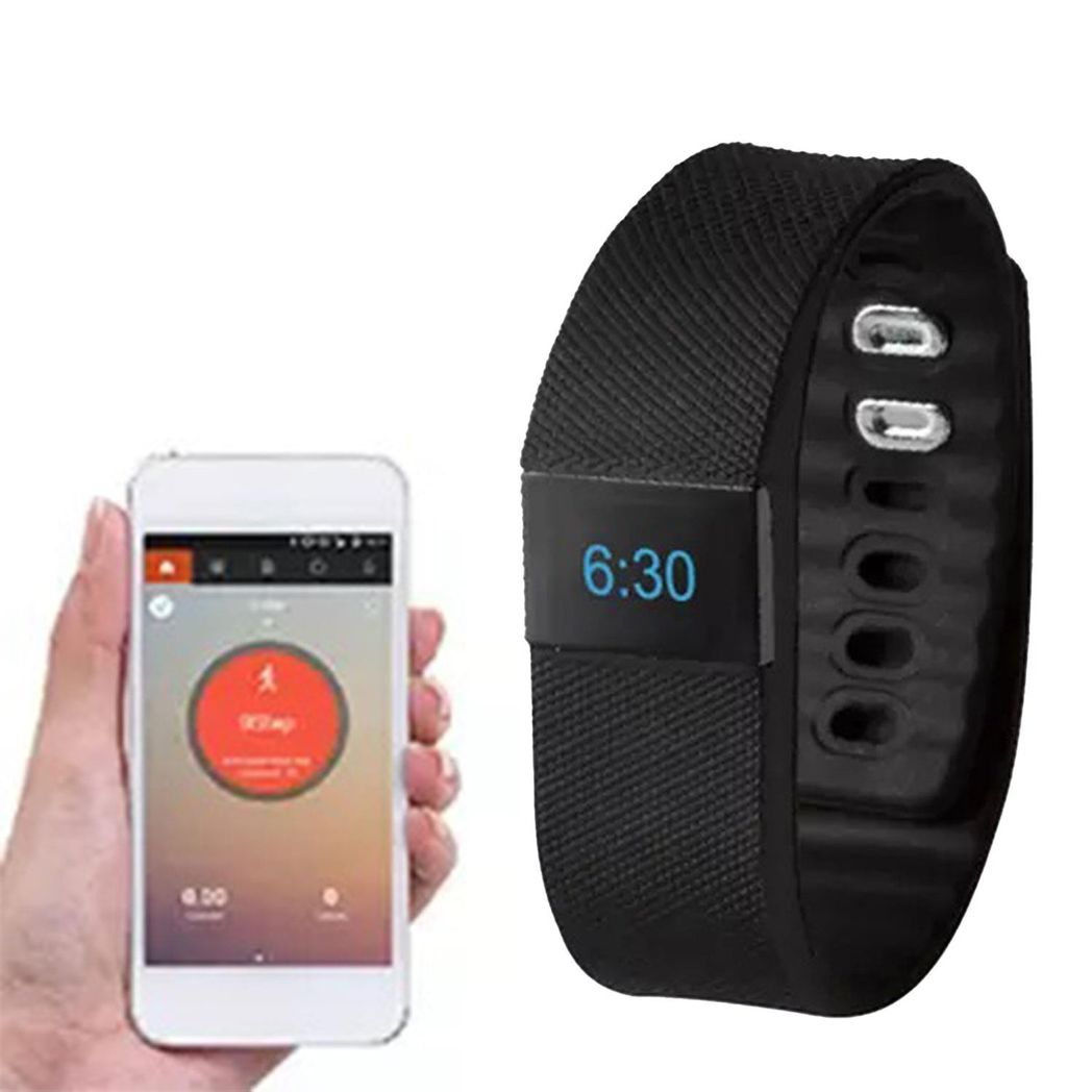 BAS-Tek Classic Bluetooth Fitness Tracker - Sleek Black Wellness Companion