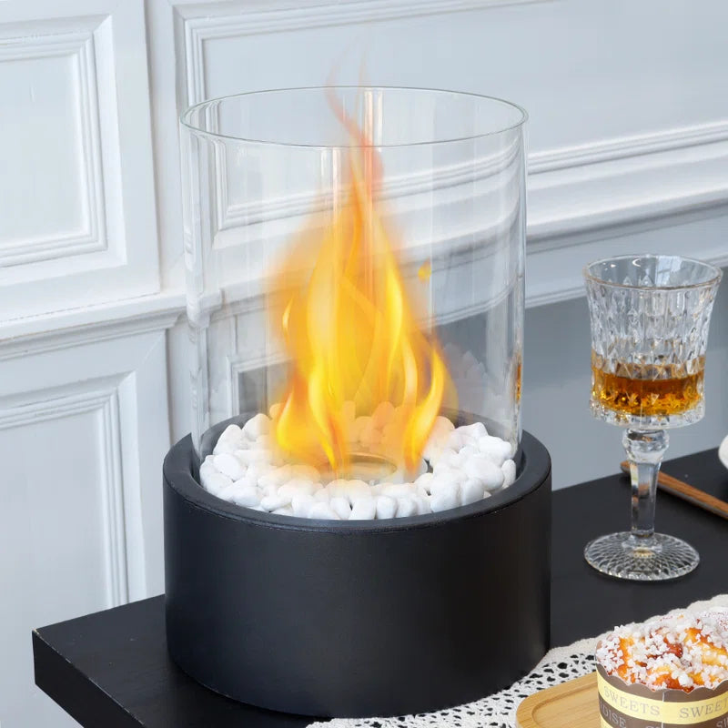 30 Cm Bio-Ethanol Outdoor Tabletop Fireplace with Flame Guard