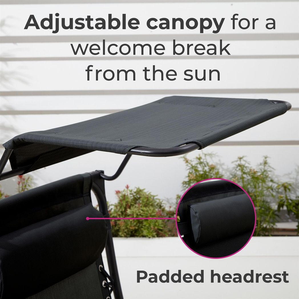 Neo Black Adjustable Zero Gravity Chair & Table Set - Ultimate Comfort Awaits!
