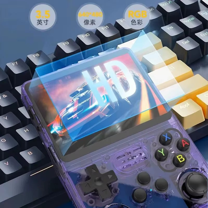 Ultimate Open Source R36S Retro Handheld Game Console - 3.5" IPS Screen, Portable with 64GB Game Library!