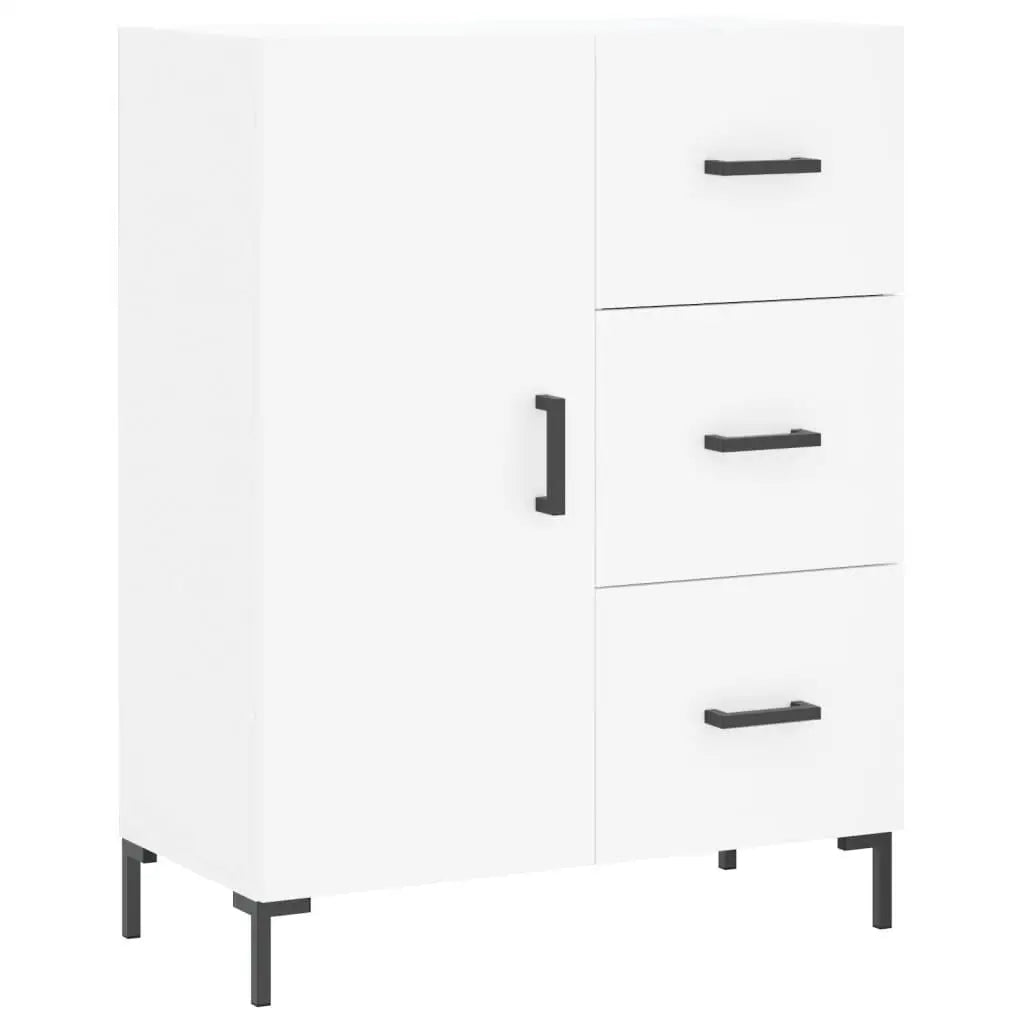 Modern White Sideboard - 69.5X34X90 Cm Storage Cabinet in Engineered Wood